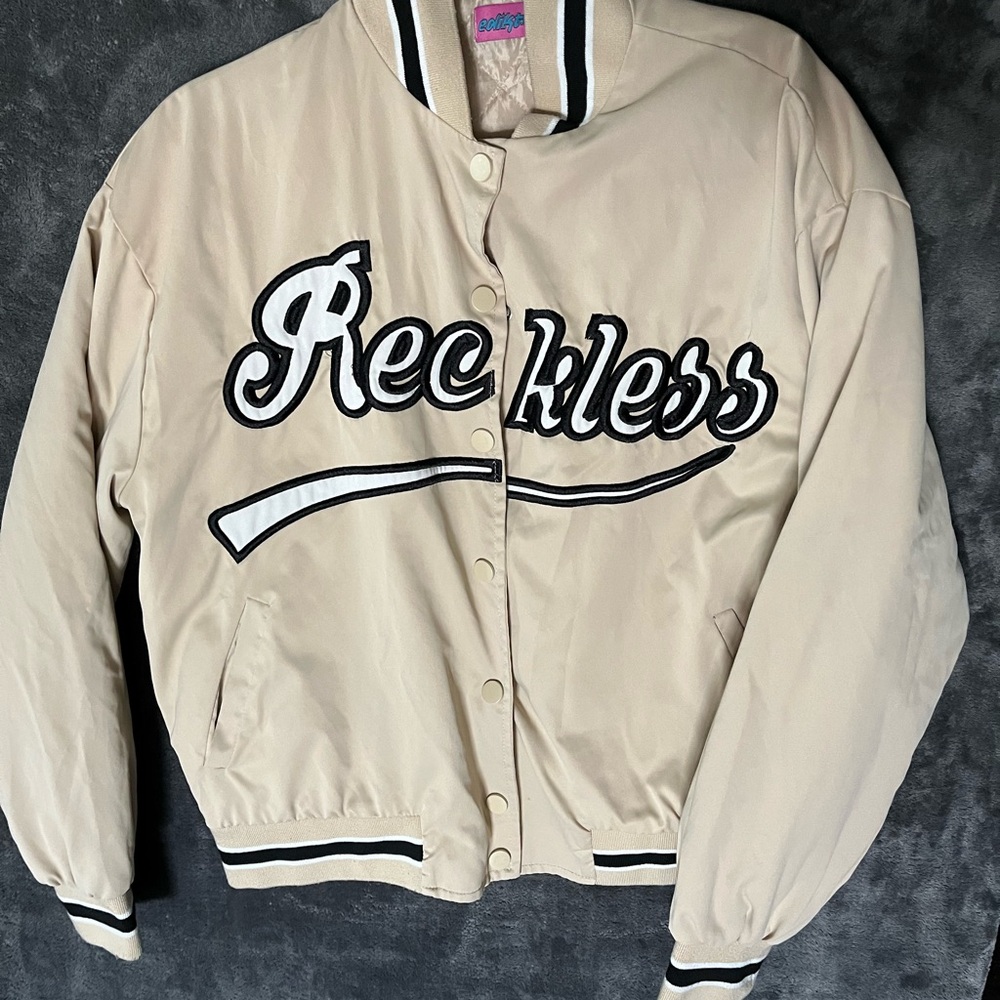 Edikted Beige Bomber Jacket